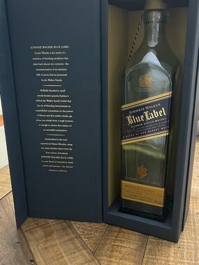 Johnnie Walker Blue Label Empty Bottle & Presentation Gift Box